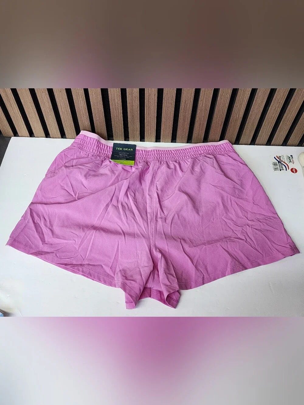 Tek Gear Workout Gear Mid Rise Shorts Pink Women's Size L NEW